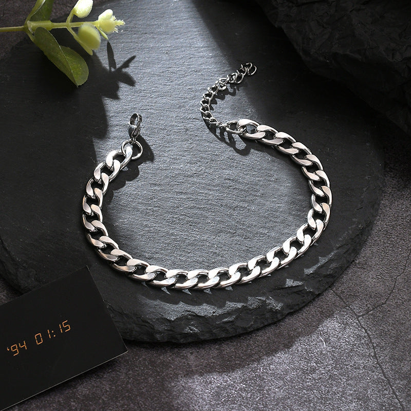 Wholesale Titanium Steel Non-fading Cuban Chain Bracelet