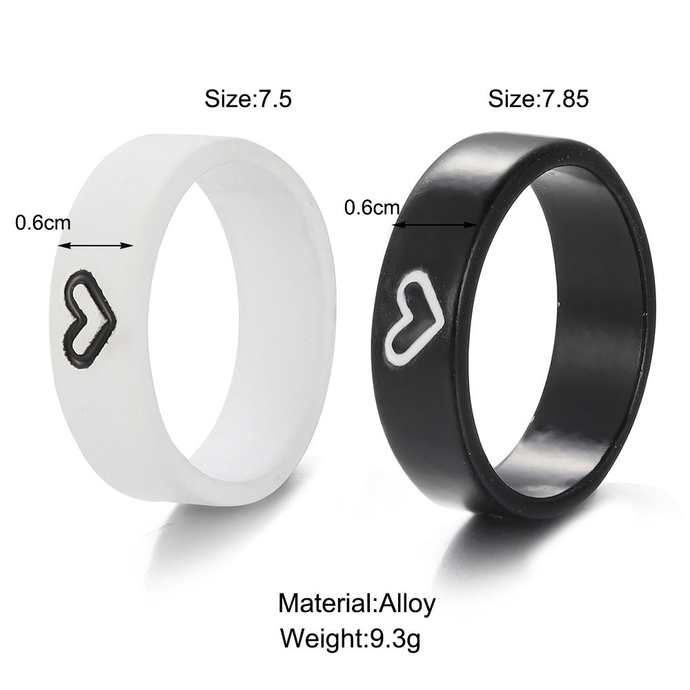 Wholesale Simple couple love ring set