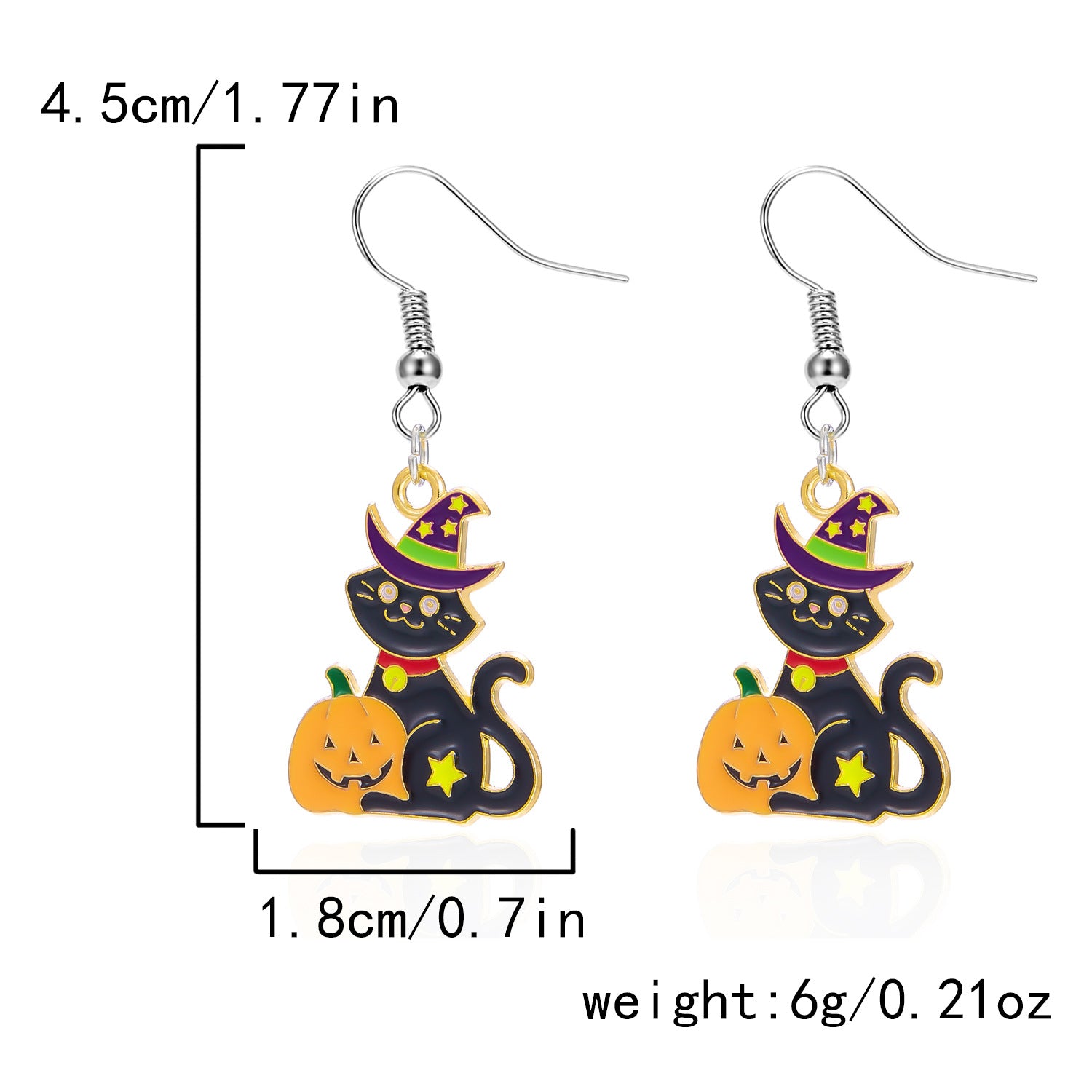 Wholesale Dark Style Halloween Pumpkin Skull Earrings