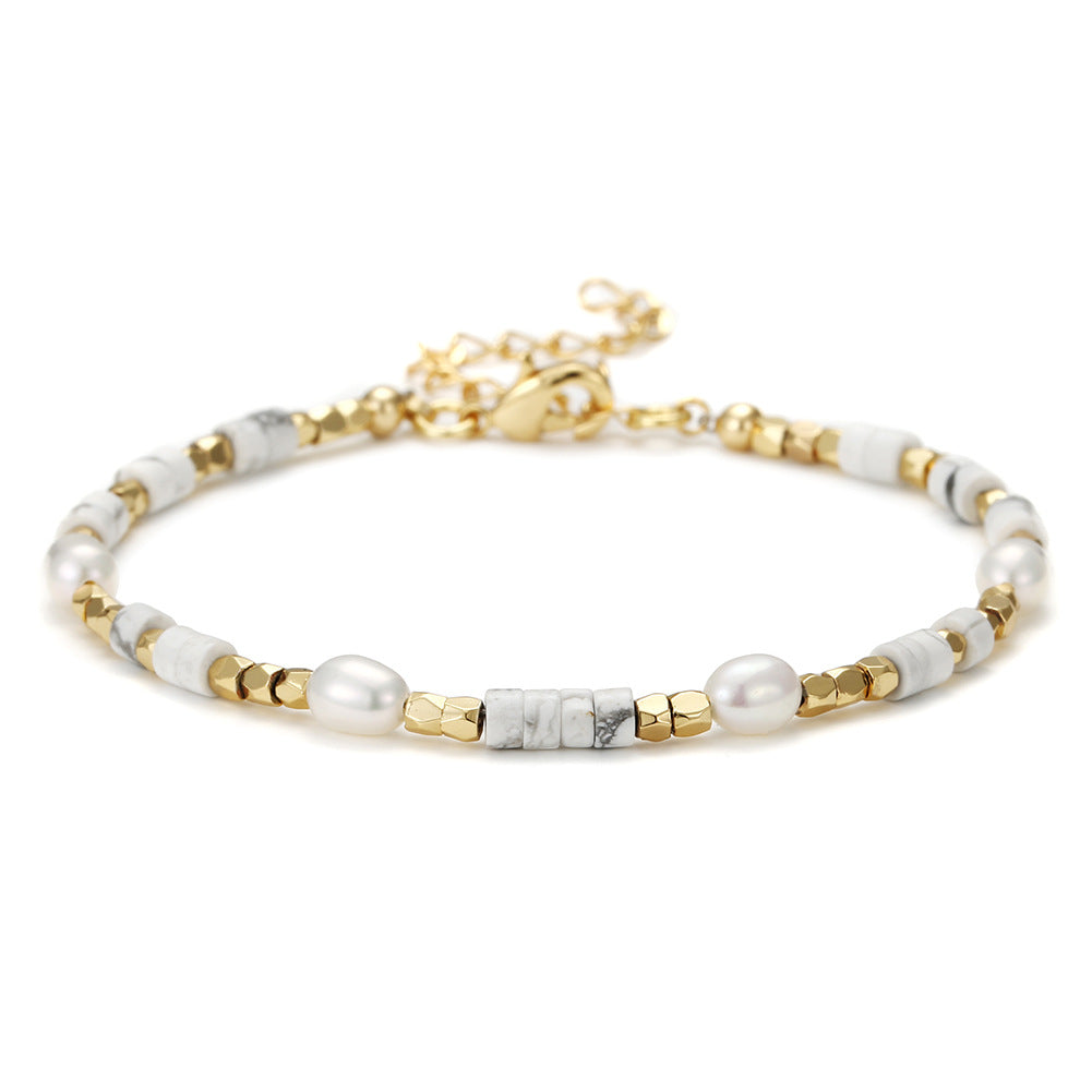 Wholesale Colored Stacked Natural Stone Bracelet