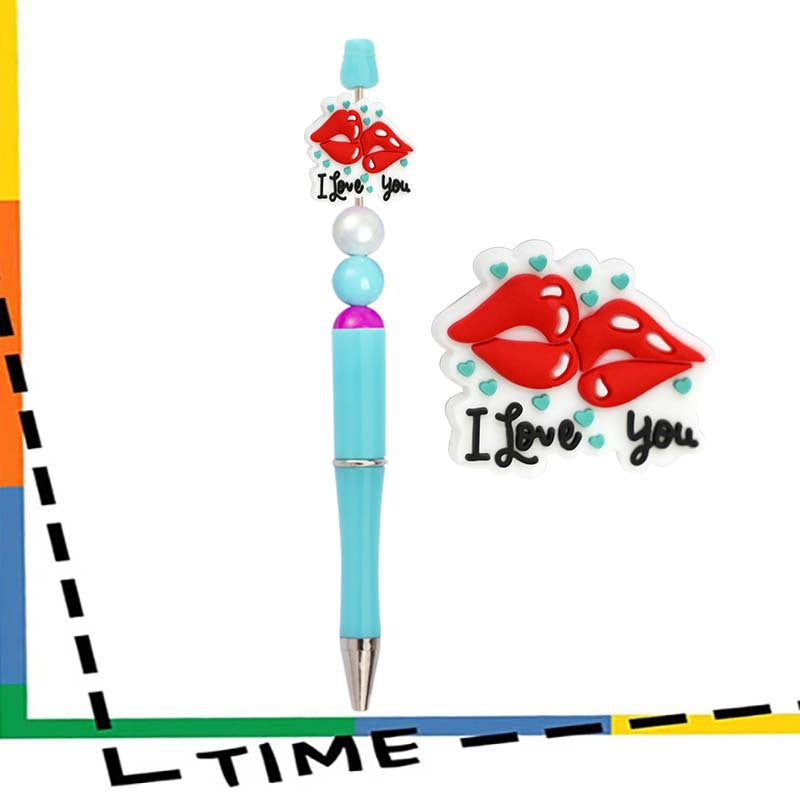 Wholesale Random 100pcs Valentine' s Day Heart Flower Series Focal Beads