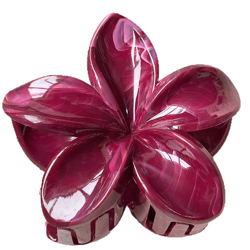 Wholesale Sweet Korean Style Large Flower Shark Clip Plastic Hair Accessory For Everyday Styling And Boutique Resale