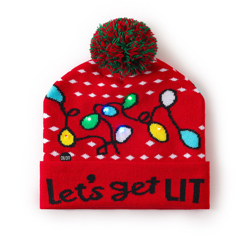 Wholesale Christmas hat  colorful woolen hat