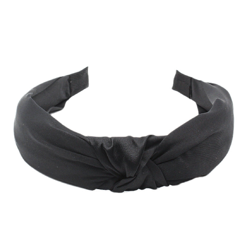 Wholesale Fabric Solid Color Cross Tie Headband