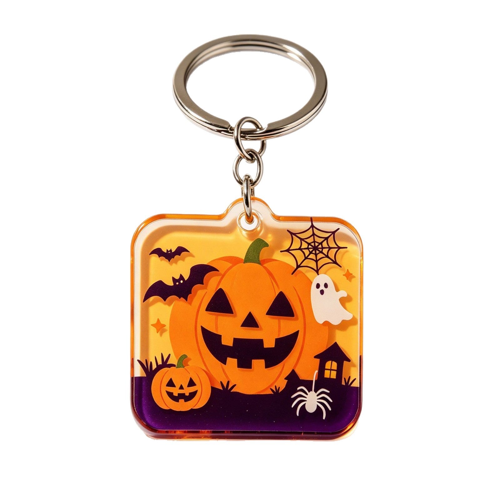 Wholesale Acrylic  Pumpkin Ghost Keychains For Party Favors And Boutique Resale