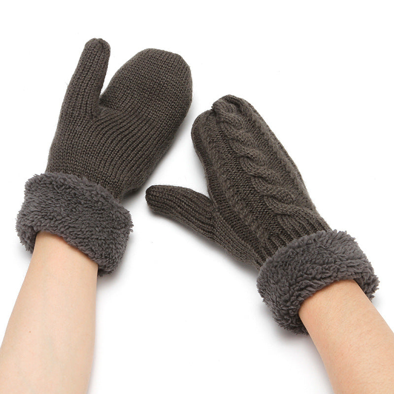Wholesale Knitted Wool Warm and Thick Acrylic Fiber Glove