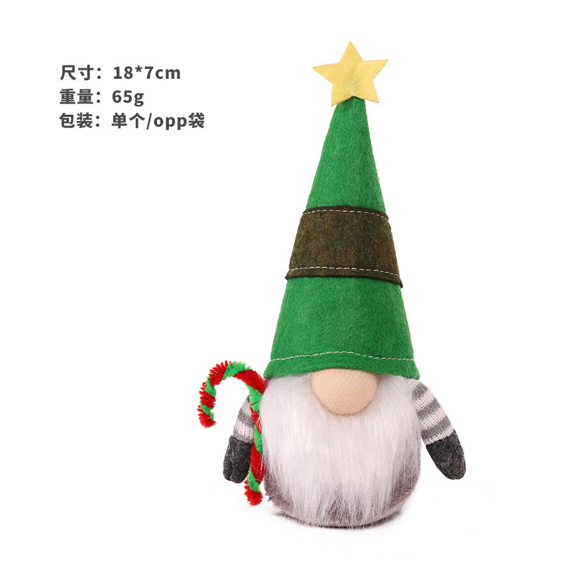 Wholesale Christmas Elk Faceless Santa Claus Doll Non-woven Fabric Ornament
