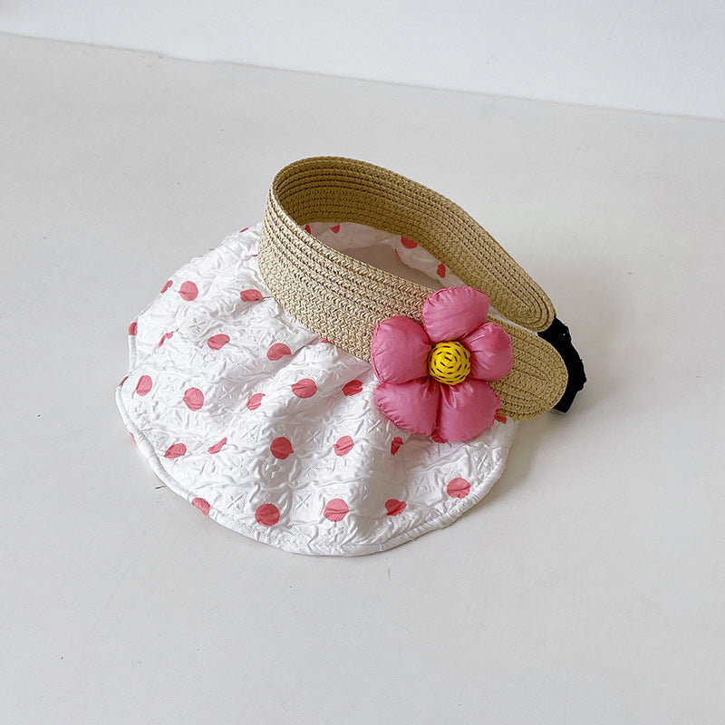 Wholesale Cotton Summer Kids Quick-dry Flower Empty Top Hat