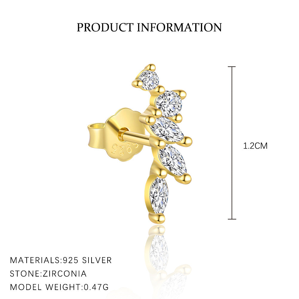 Wholesale Geometric Water Drop Zircon Earrings Ear Studs