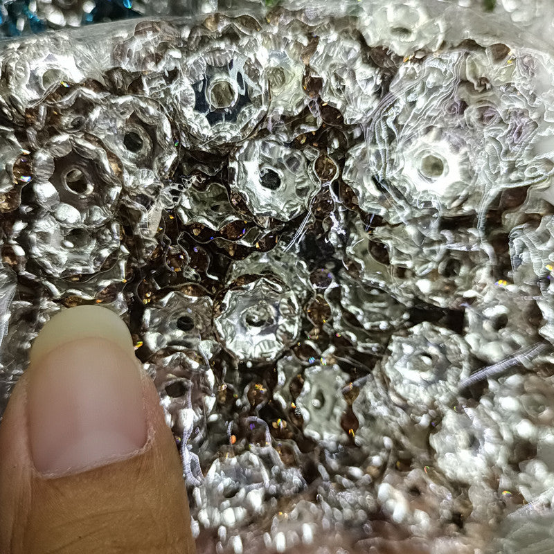 Wholesale 200pcs 12mm Colored Diamond Spacer Round Spacer Beads DIY Handmade Colored Diamond Beads