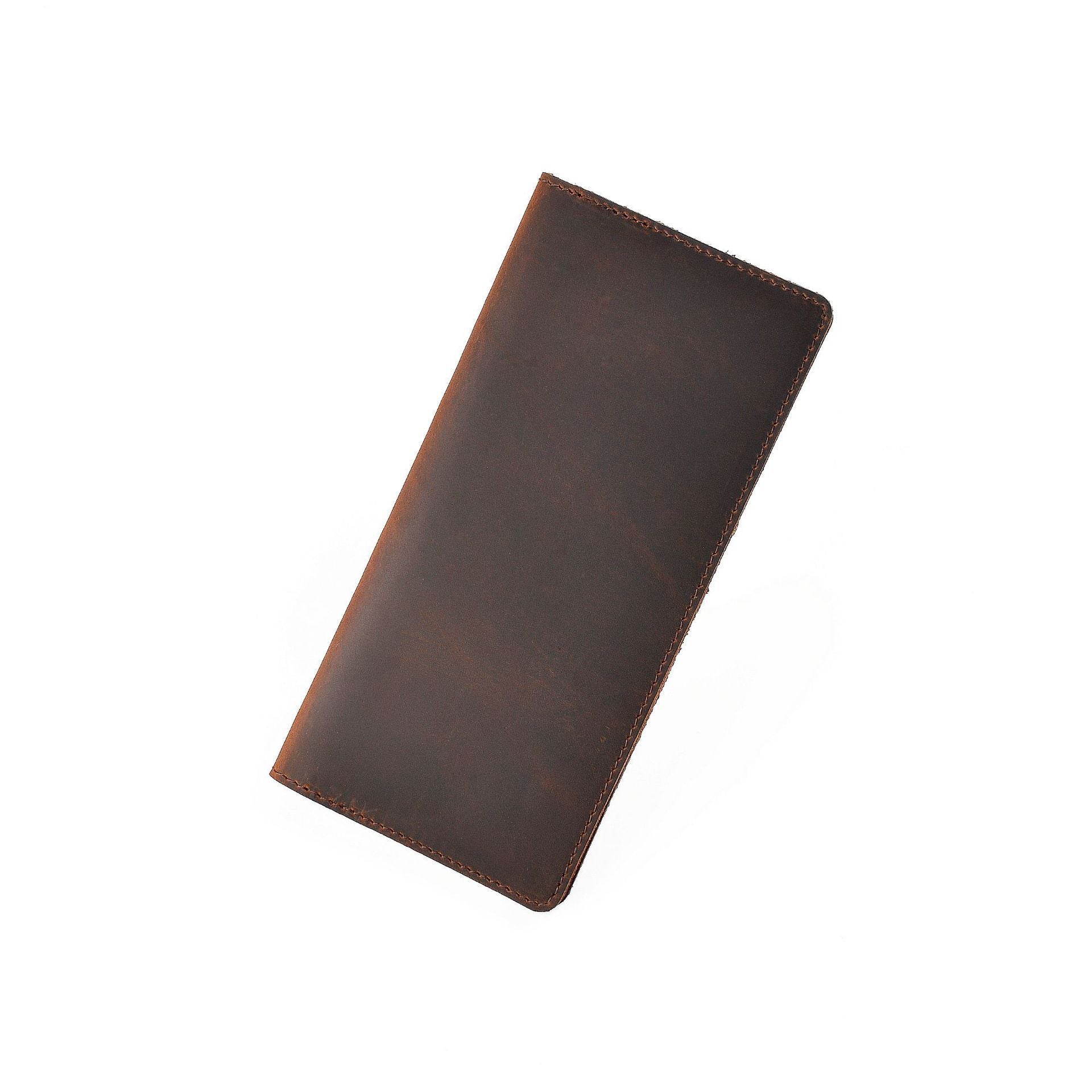 Wholesale Handmade Vintage Top Layer Cowhide Men's Hand-held Long Wallet