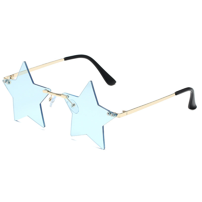 Wholesale PC Irregular Pentagram Frameless Sunglasses