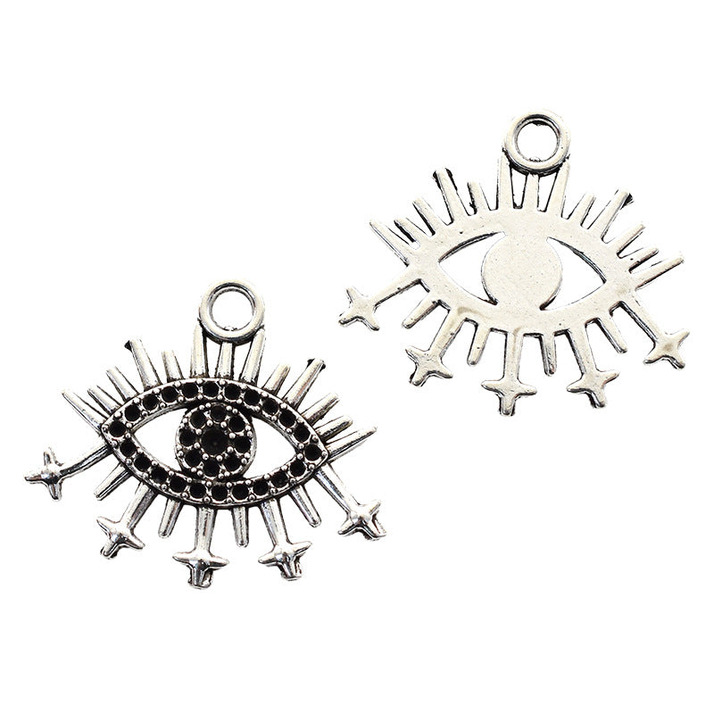 Wholesale Antique Silver Alloy Eye Of Horus Pendant 16 Styles For Necklace Keychain DIY Jewelry Accessory
