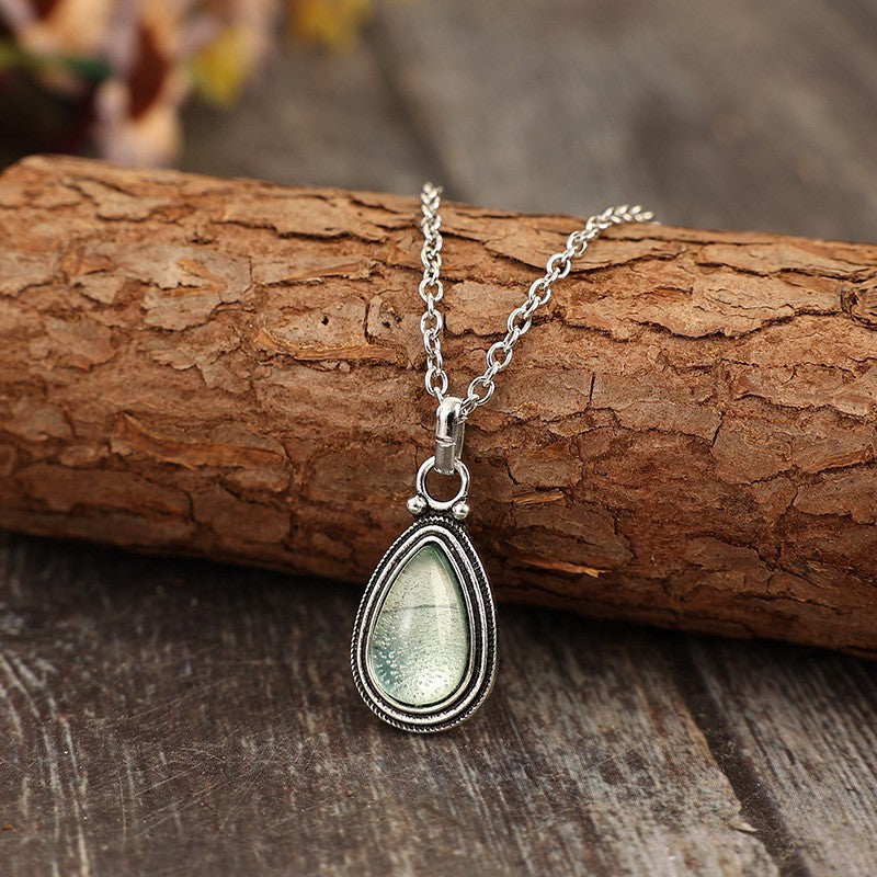 Wholesale  Bohemian Retro Style Drop-Shaped Inlaid Rhinestone Necklace