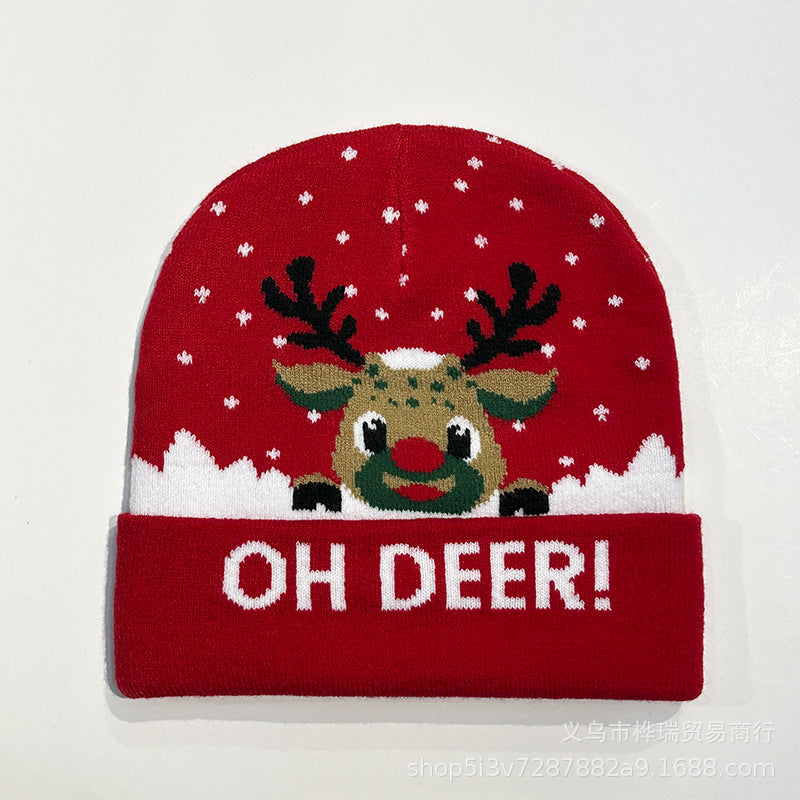 Wholesale Elk Knitted Hat Santa Claus Knitted Hat Christmas Knitted Hat