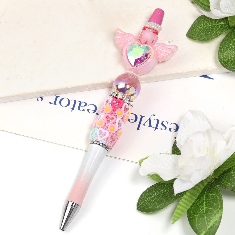 Wholesale 10pcs Flower Starry Sky Sugar Pen  Beadable Pens