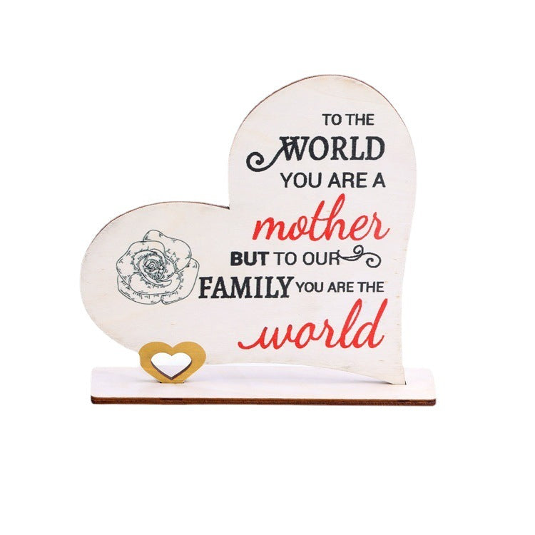 Wholesale of Mother's Day Wooden Handicraft Ornaments