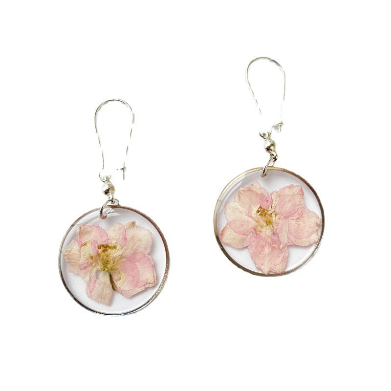 Wholesale 6pcs Simple Fashion Acrylic Dried Flower Earrings