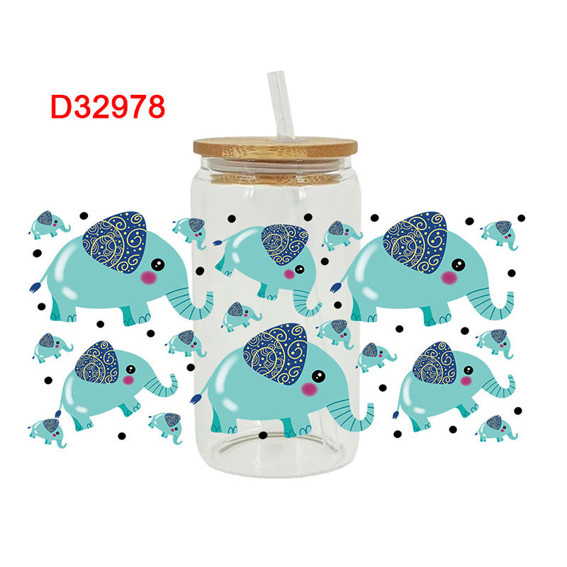 Wholesale Crystal Sticker 16oz Cup UV DTF Wraps 16oz Cup UV DTF Wraps