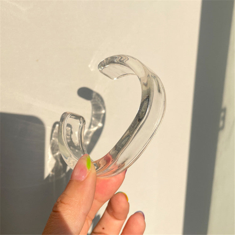 Wholesale Color Acrylic Simple Geometric Transparent Resin Bracelet