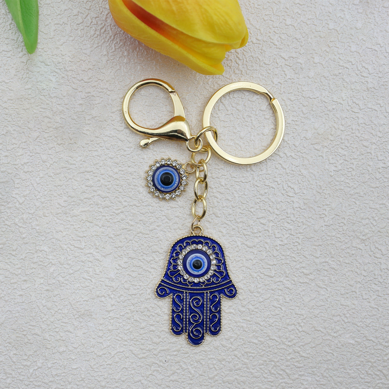 Wholesale luxury Devil' s Eye keychain pendant blue eye keychain