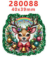 Wholesale Random 30pcs Green Christmas Cartoon Acrylic Flatback
