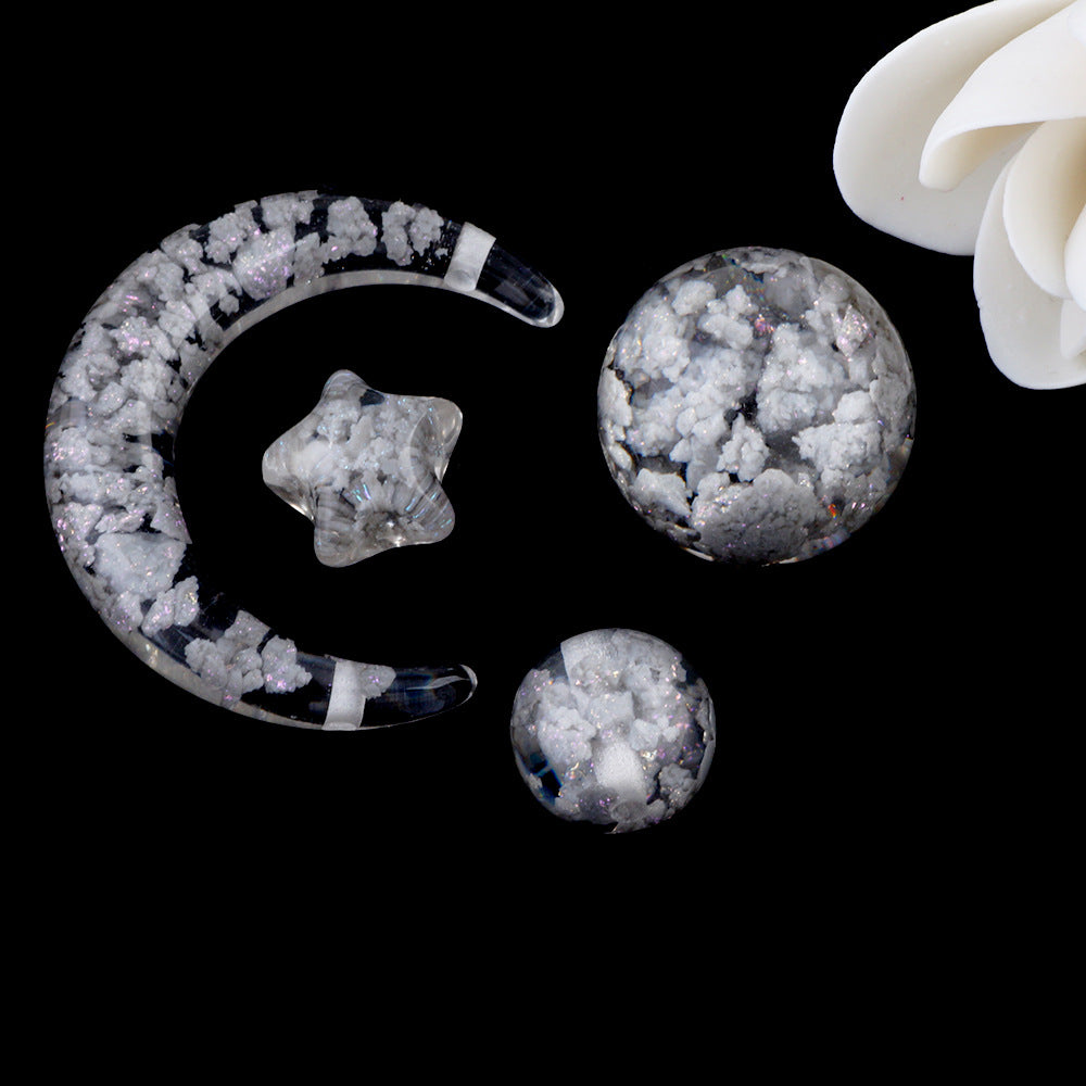 Wholesale High-transparency Acrylic Beads Cloud-like Round Shape Pen Cap
