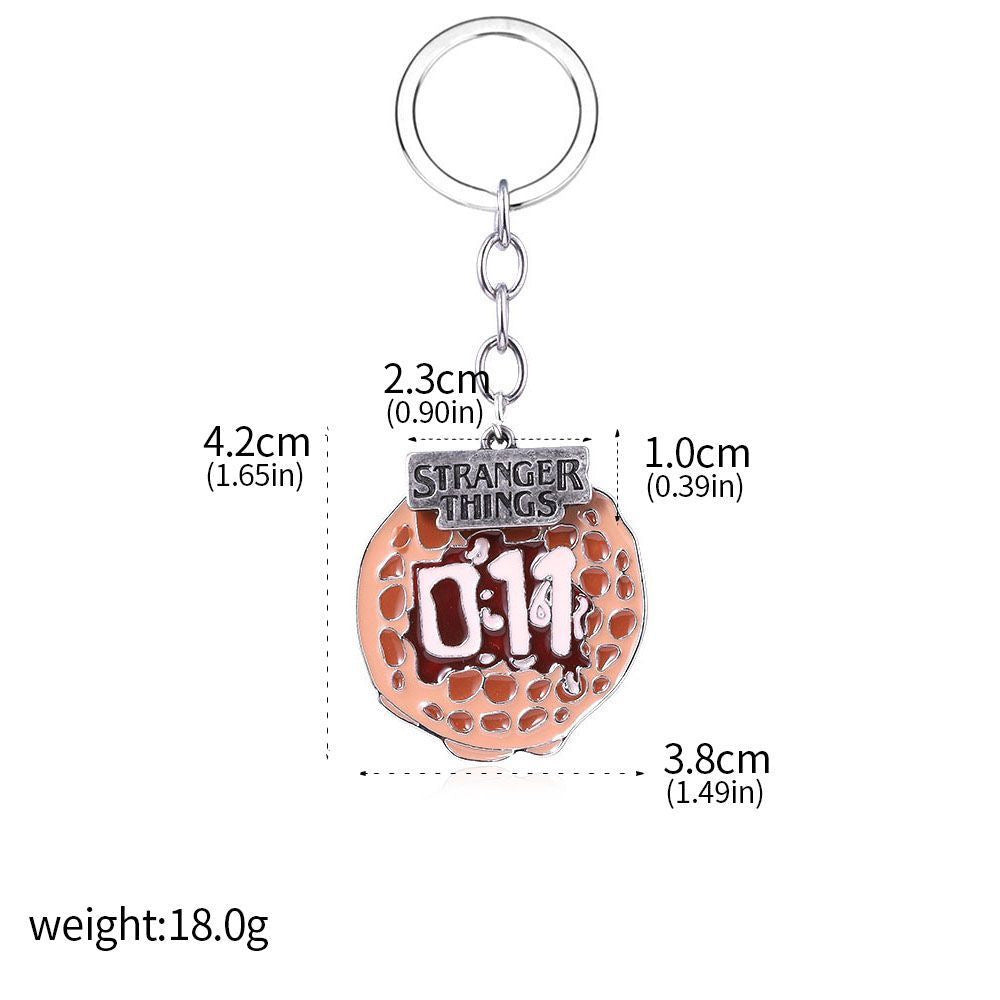 Wholesale Cartoon 26 letter waffle metal keychain OLY Exclusive