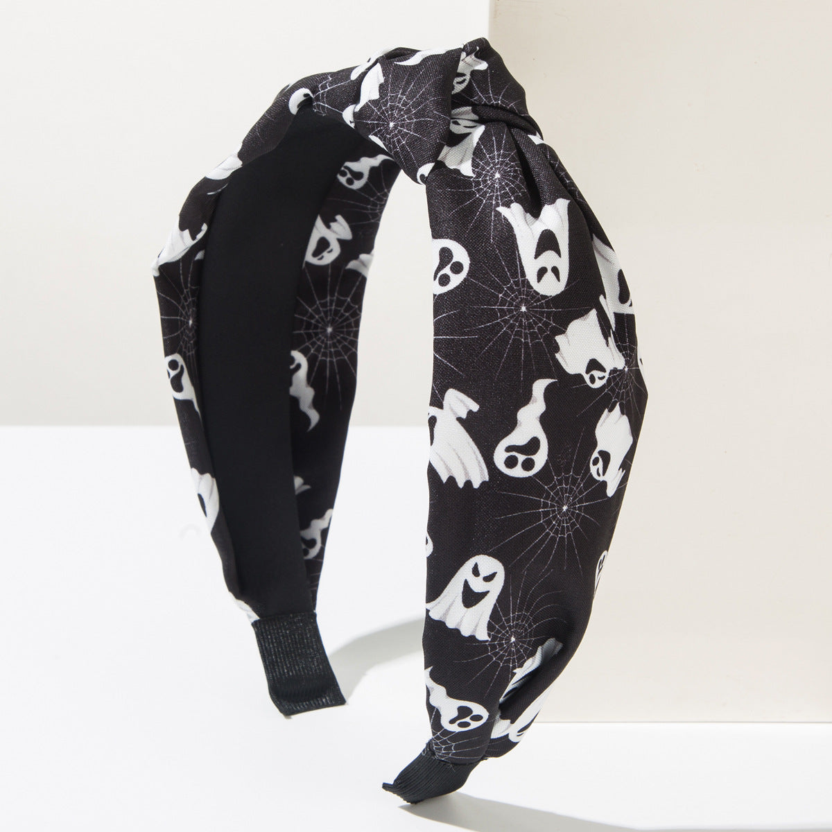 Wholesale New Halloween Element Ghost Skull Star and Moon Head Printed Fabric Headband Trendy Fashion Holiday Party Hair Accessories