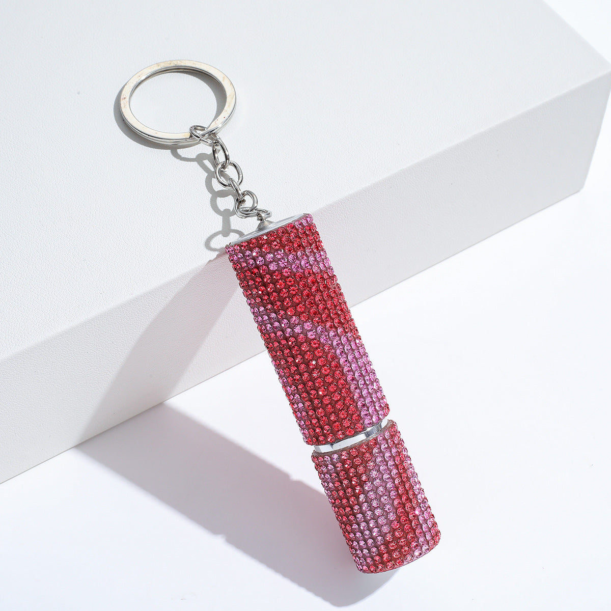 Wholesale Colorful Leopard Print Rhinestone Perfume Bottle Portable Multifunctional Keychain