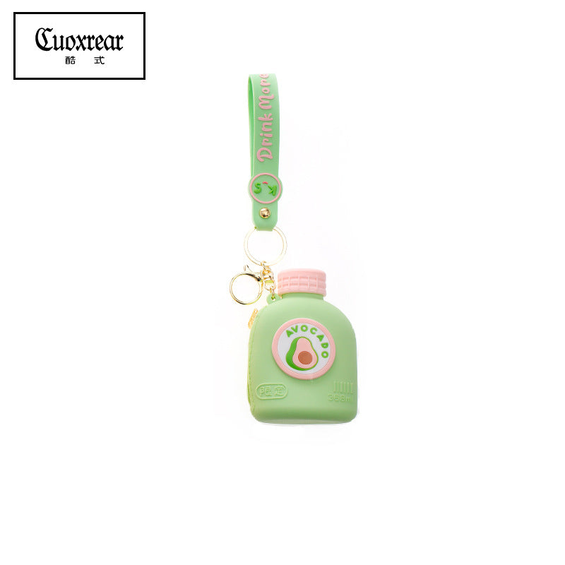 Wholesale Kettle Shape Mini Coin Purse Silica gel Keychain