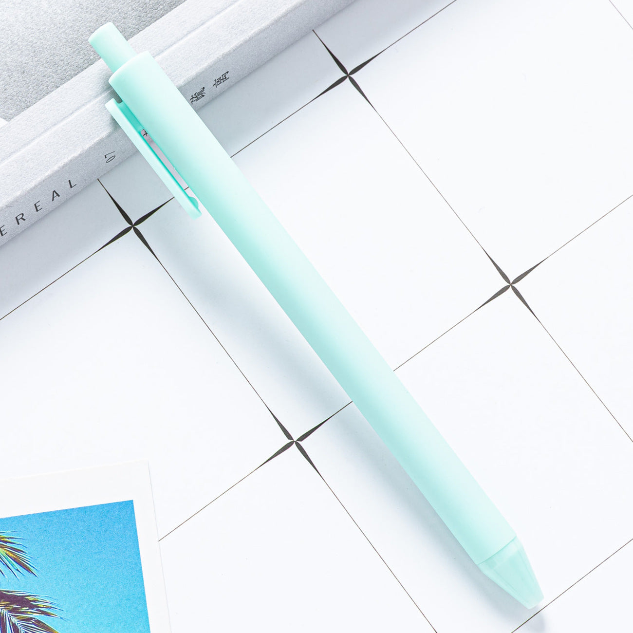 Whoelsale Candy Color Press Plastic Pen Gift Office Tools Teacher Gift