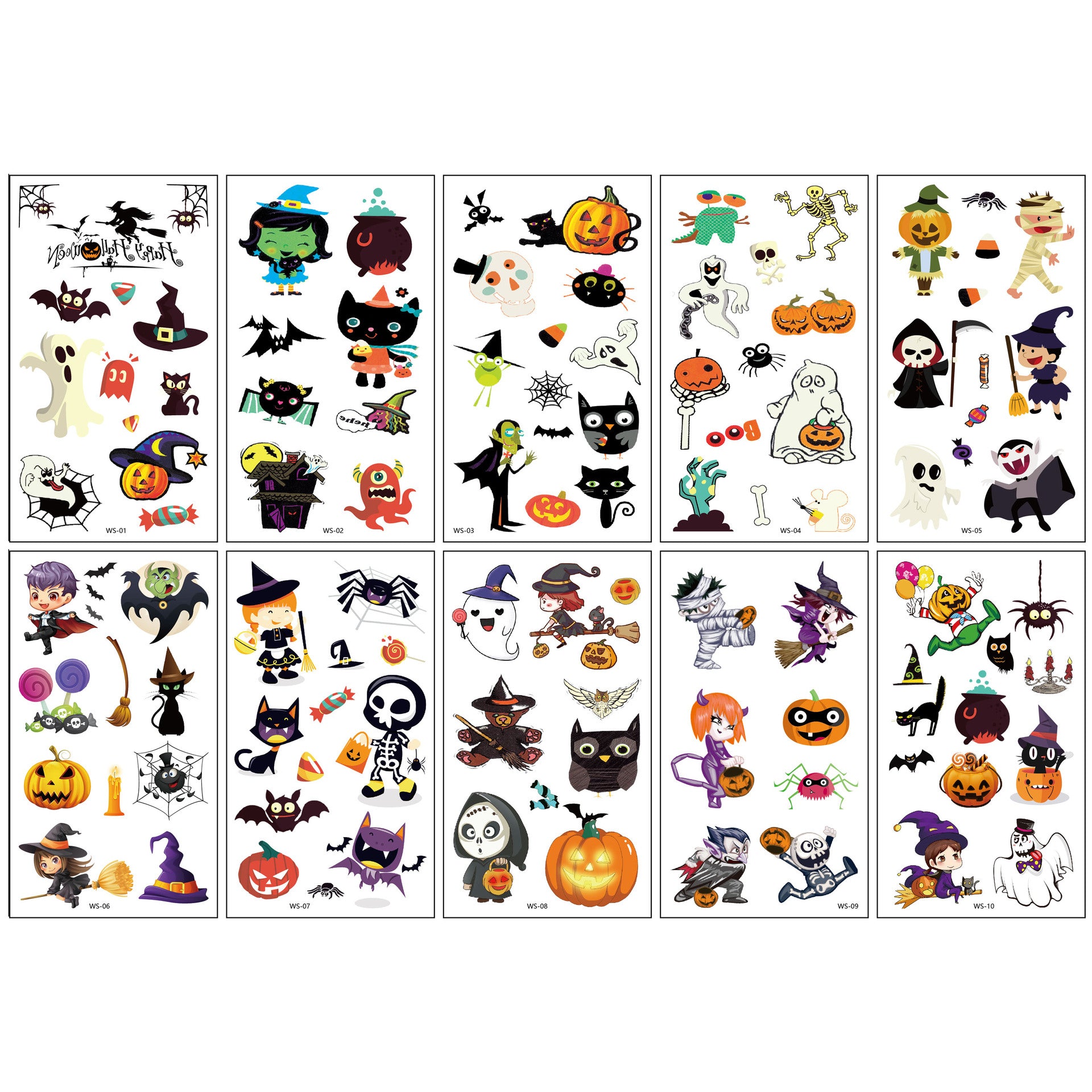 Wholesale 10pcs/sheet Children's cartoon little monster cute tattoo sticker
