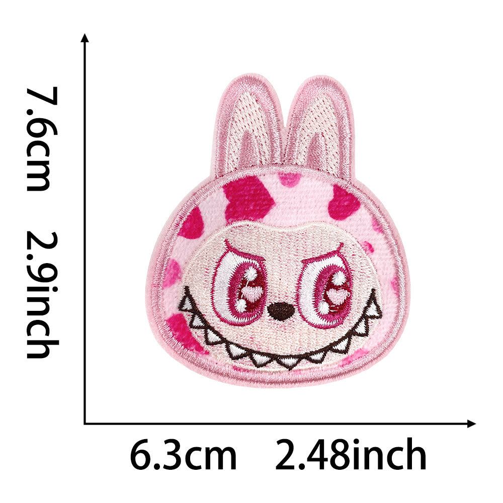 Wholesale Cartoon Embroidered Badge Polyester Self Adhesive Sticker For Kids Shoes Hats DIY Accessory OLY Exclusive