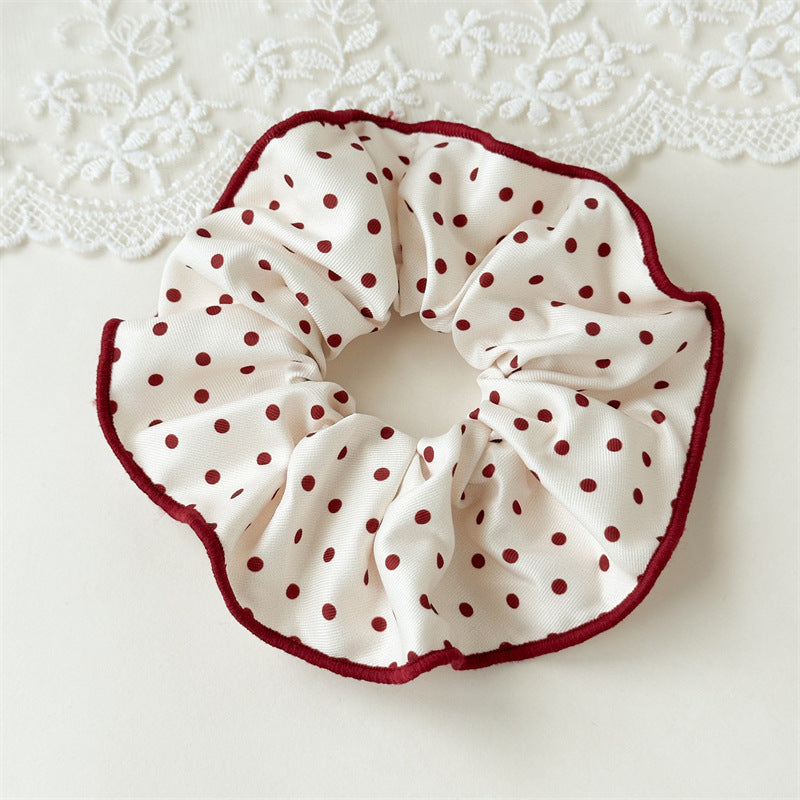 Wholesale Red  Polka Dot Scrunchie  Cute Hair Scrunchies
