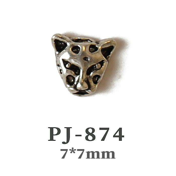 Wholesale  Metal Nail Art Charms Antelope Head Wings Leopard Head Manicure Decorative Accent