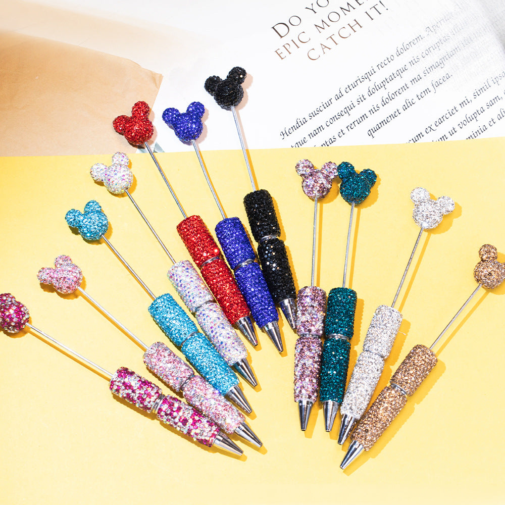 Wholesale Full Diamond Fancy  Beaded  Pens DIY Beadable