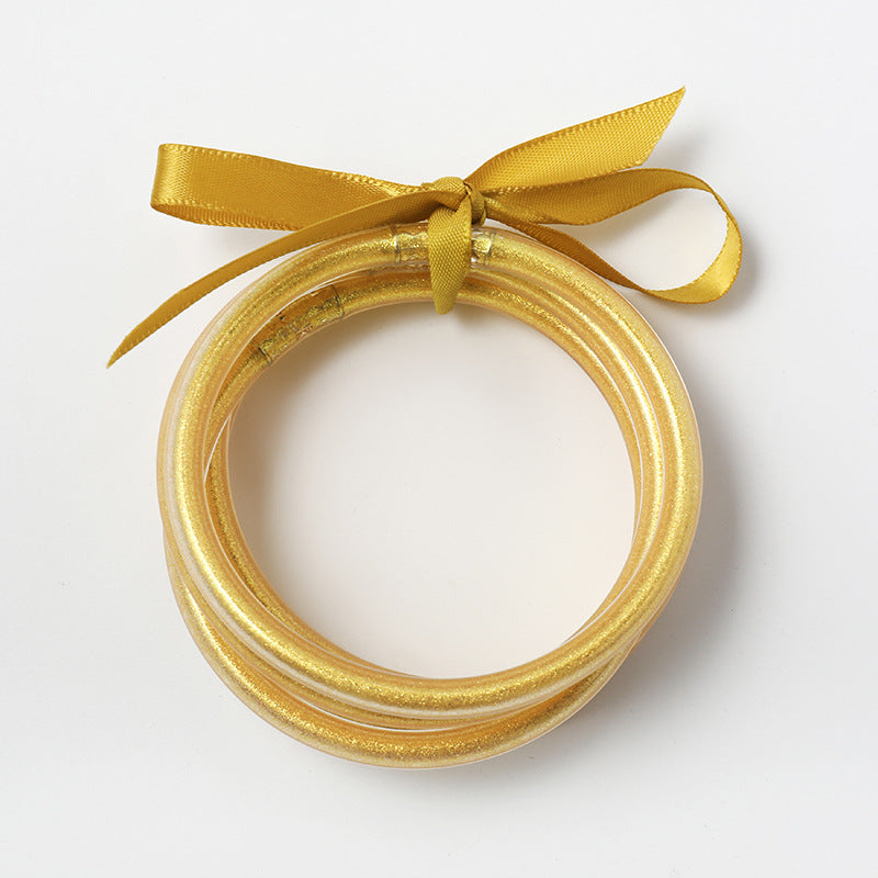 Brazalete de oro de tubo de silicona de PVC por mayor