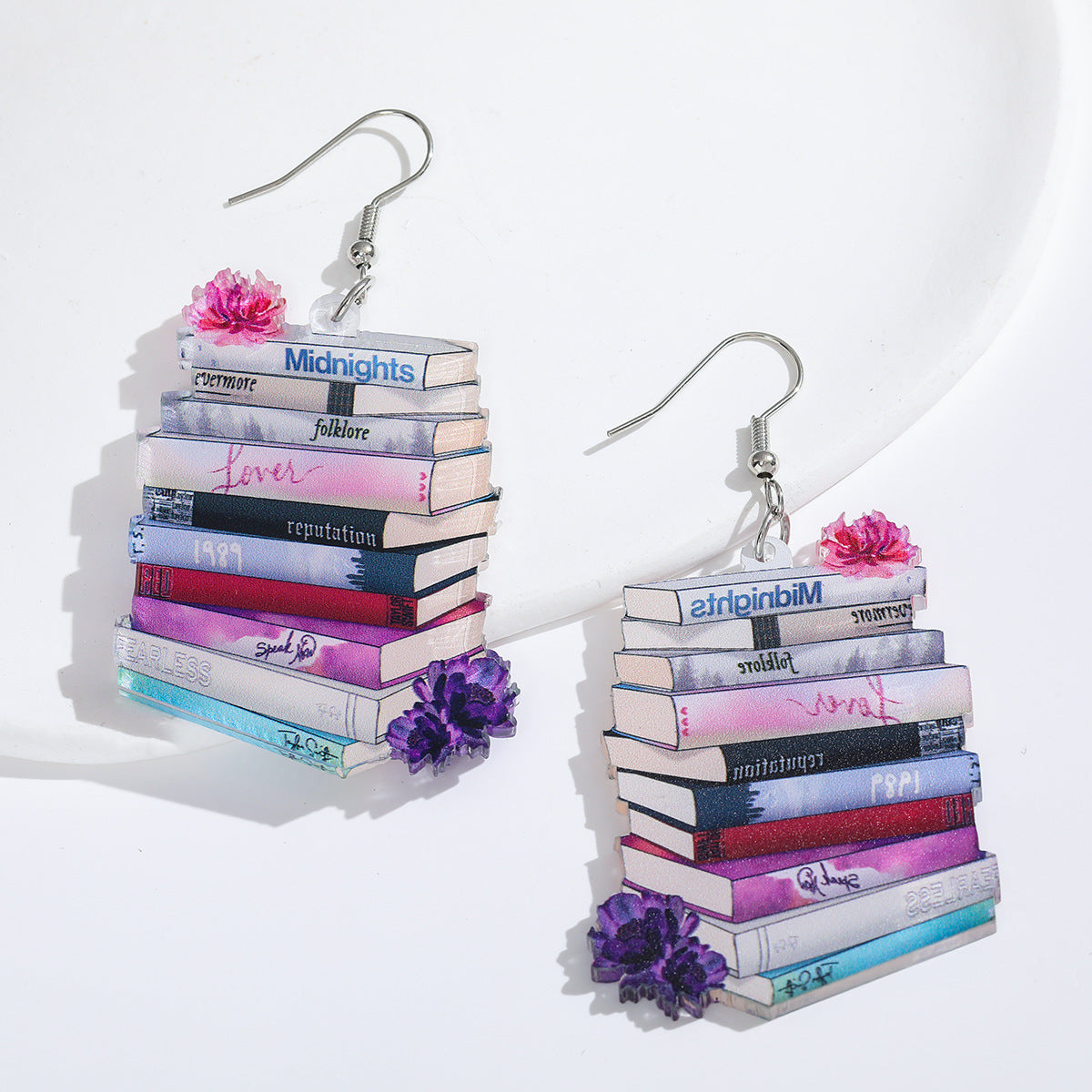 Wholesale Teacher's Day teach glitter acrylic earrings campus teacher earrings cute jewelry