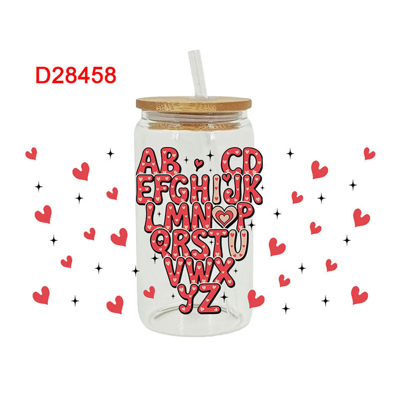 Wholesale Pink calf 16oz Cup UV DTF Wraps