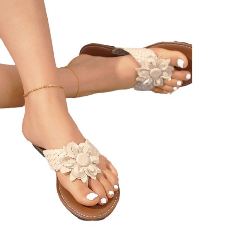 Wholesale Flower Braided Lightweight Beach Sandals