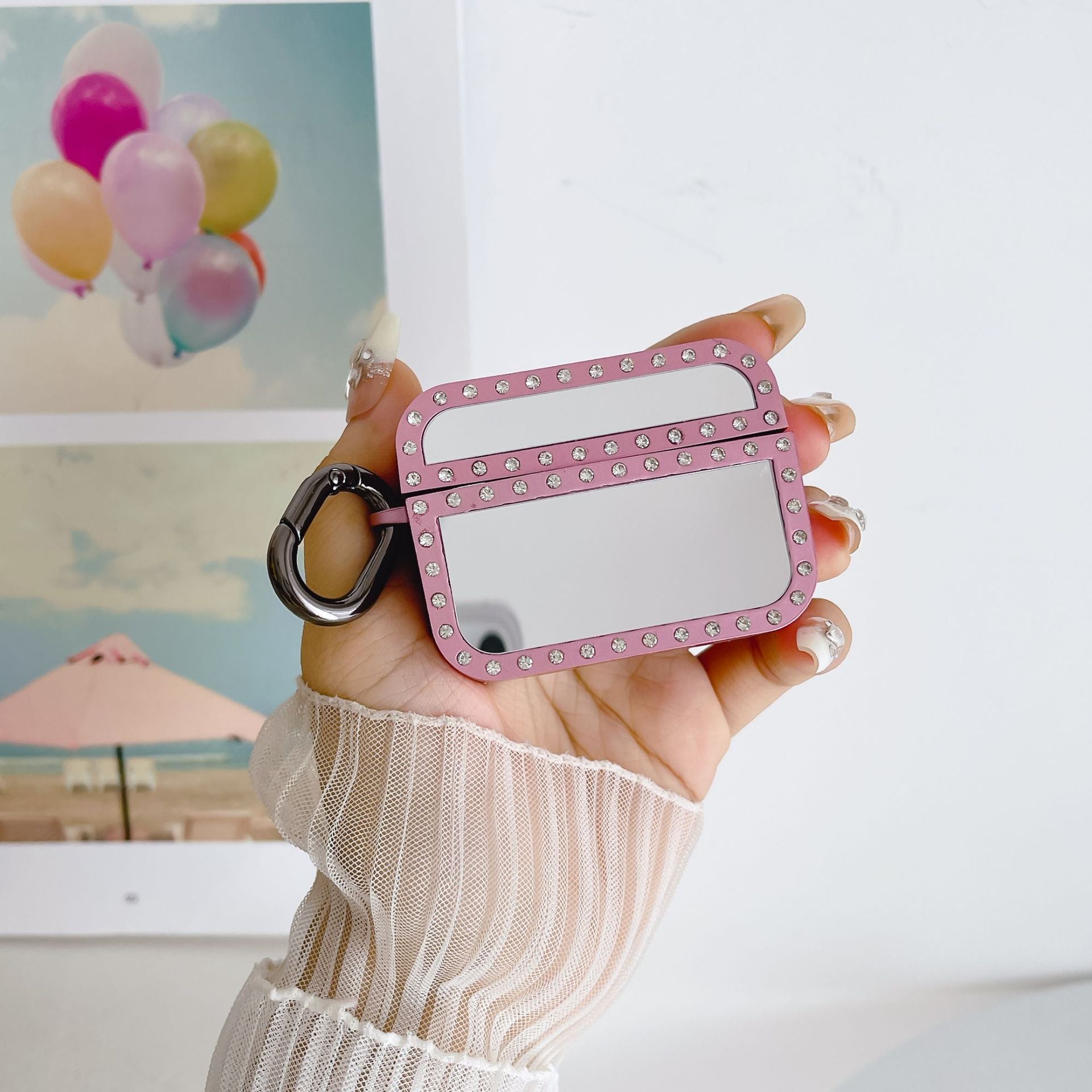 Wholesale TPU Mirror Flash Diamond Bluetooth Headphone Cases