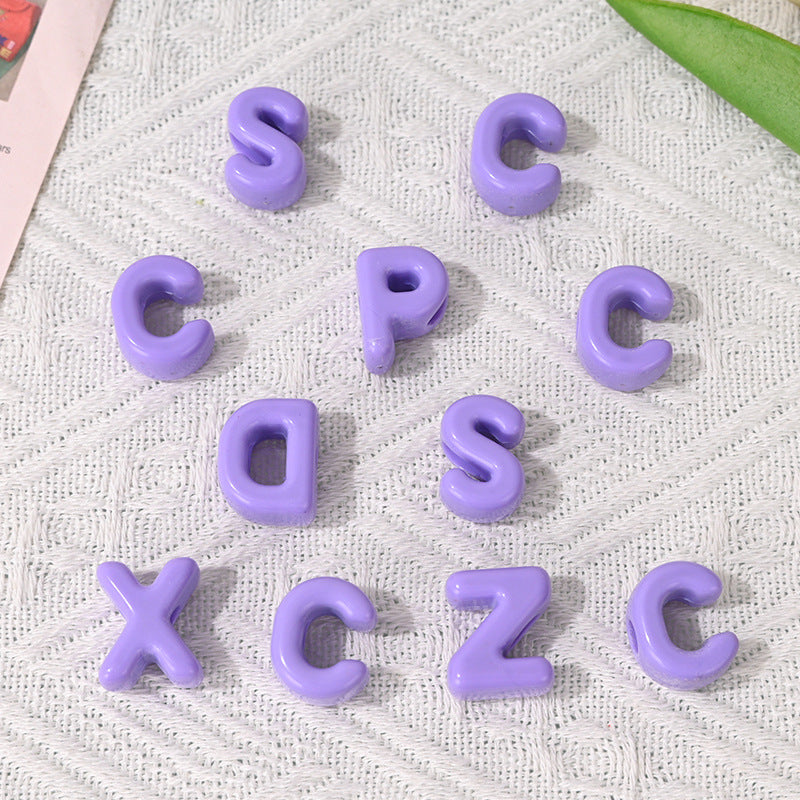 Wholesale 5pcs/pack Acrylic Colorful Letter Beads DIY Jewelry Accessories