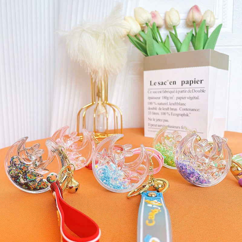 Llaveros acrílicos de conejo luna al por mayor