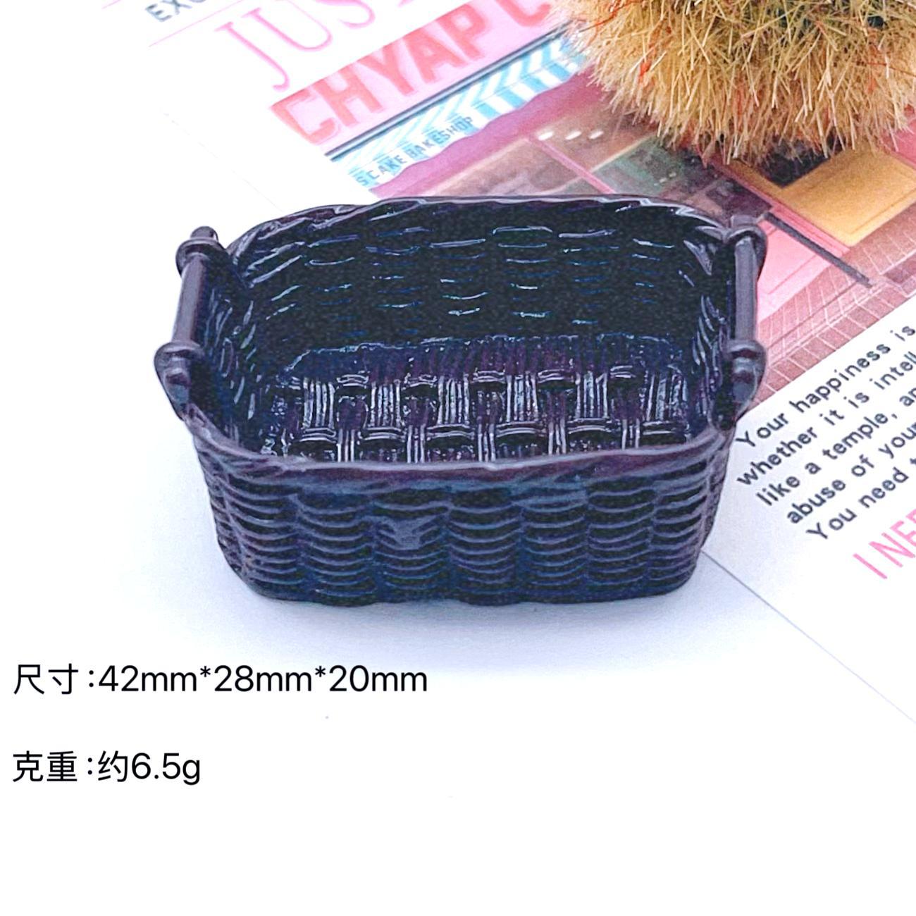 Wholesale 10pcs Simulation Bread Basket Resin Doll Accessories