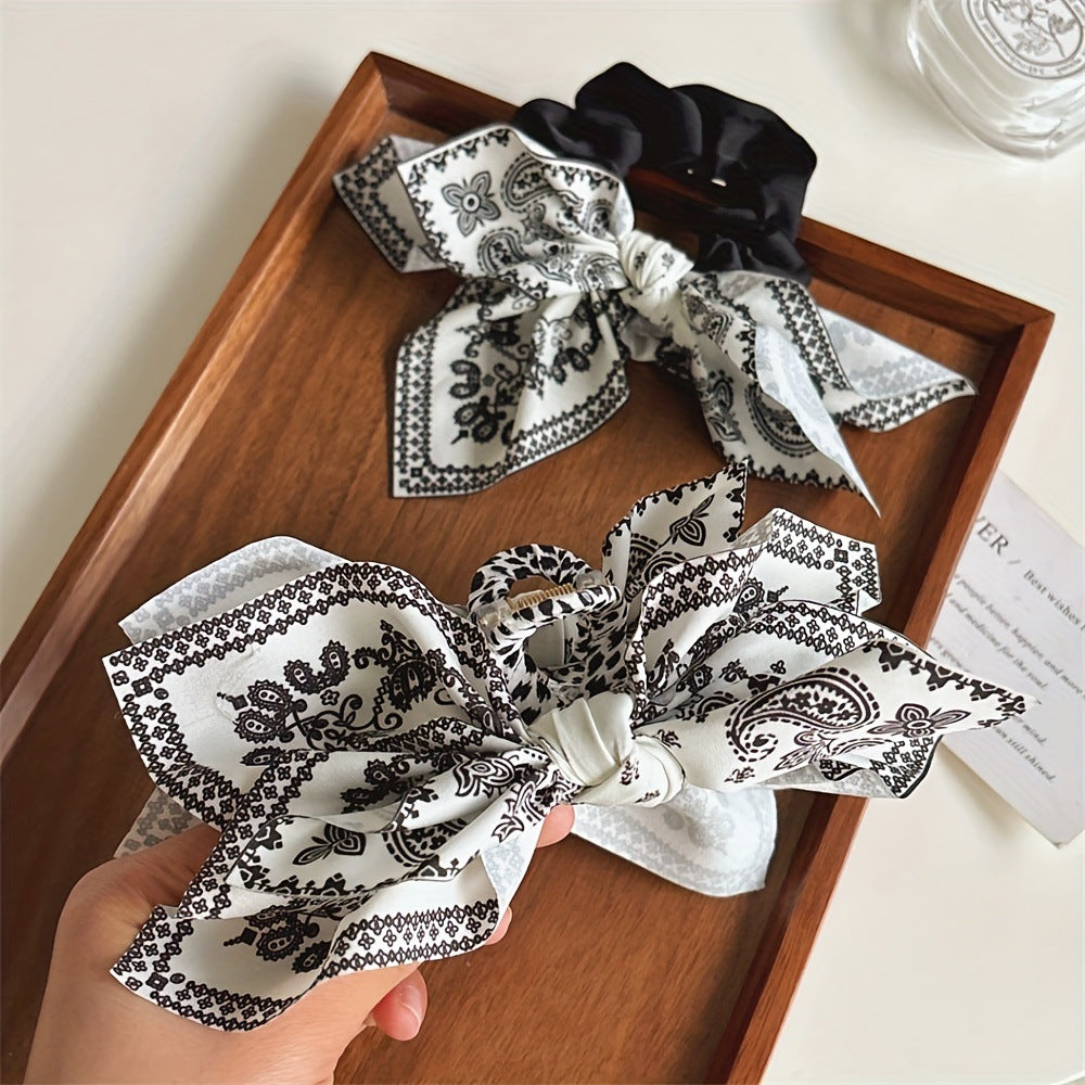 Wholesale Double-sided cashew flower bow hairpin heart clip