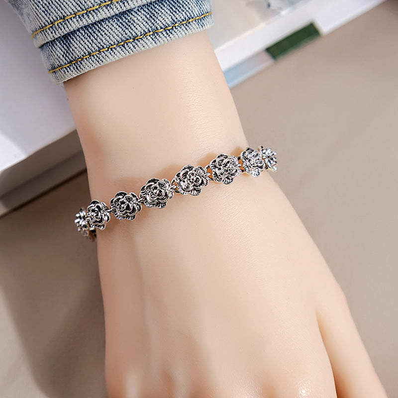 Wholesale Vintage Rose Alloy Bracelet