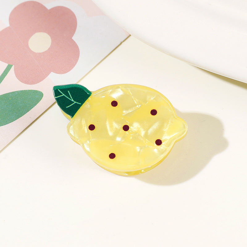 Wholesale Acrylic Fruit Design Hair Claw Clips Cute Fashion Hair Accessory For Everyday Styling
