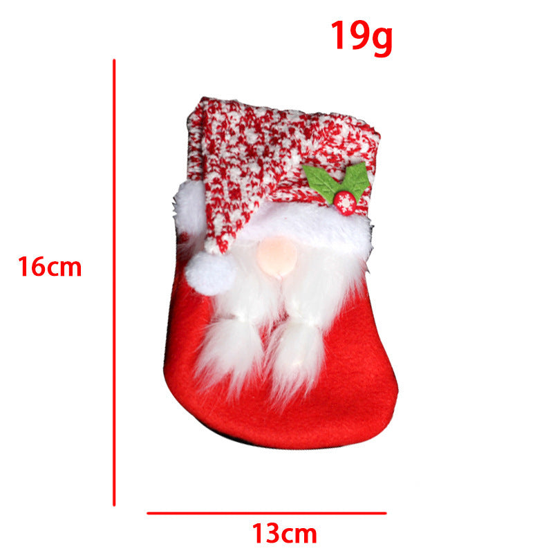Wholesale Creative Plush Christmas Stockings Candy Bags Christmas Decoration Supplies