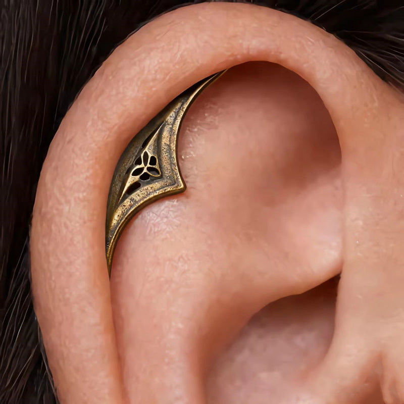 Wholesale Gold Tone Copper  Web Cartilage Earrings Gothic  Party Jewelry Accessory